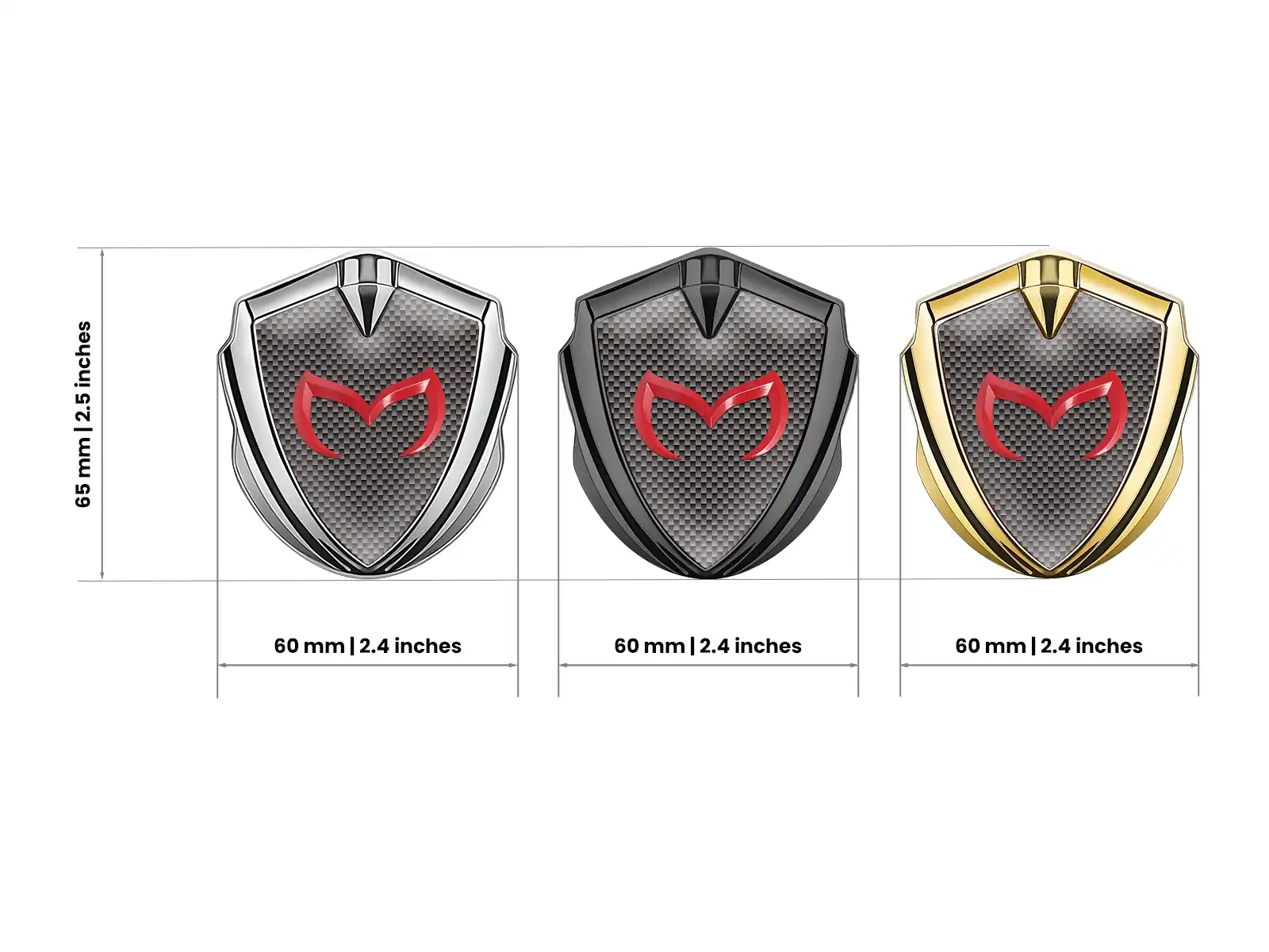 Mazda Emblem Fender Badge Durable Stylish Design